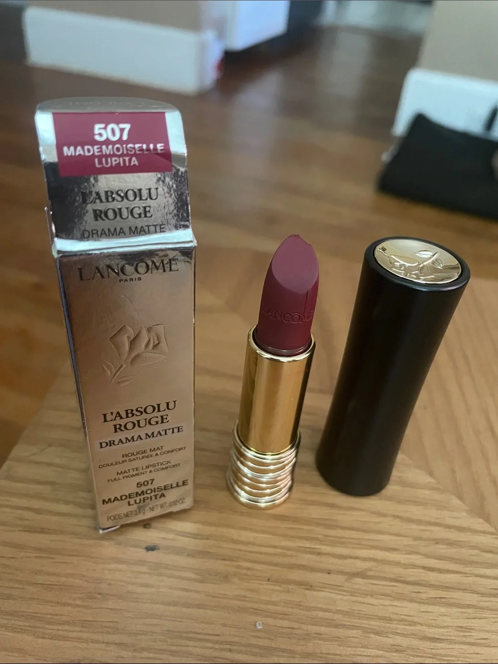 L'Absolu Rouge Drama Matte Lipstick 507 Mademoiselle Lupita - Deep Plum